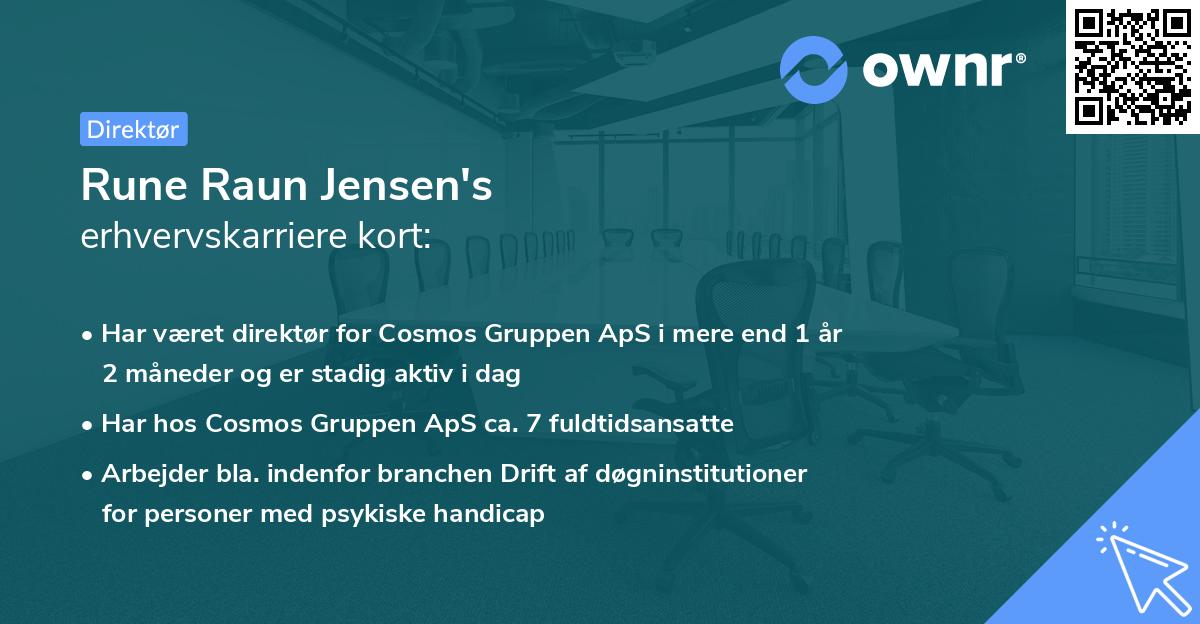 Rune Raun Jensen's erhvervskarriere kort