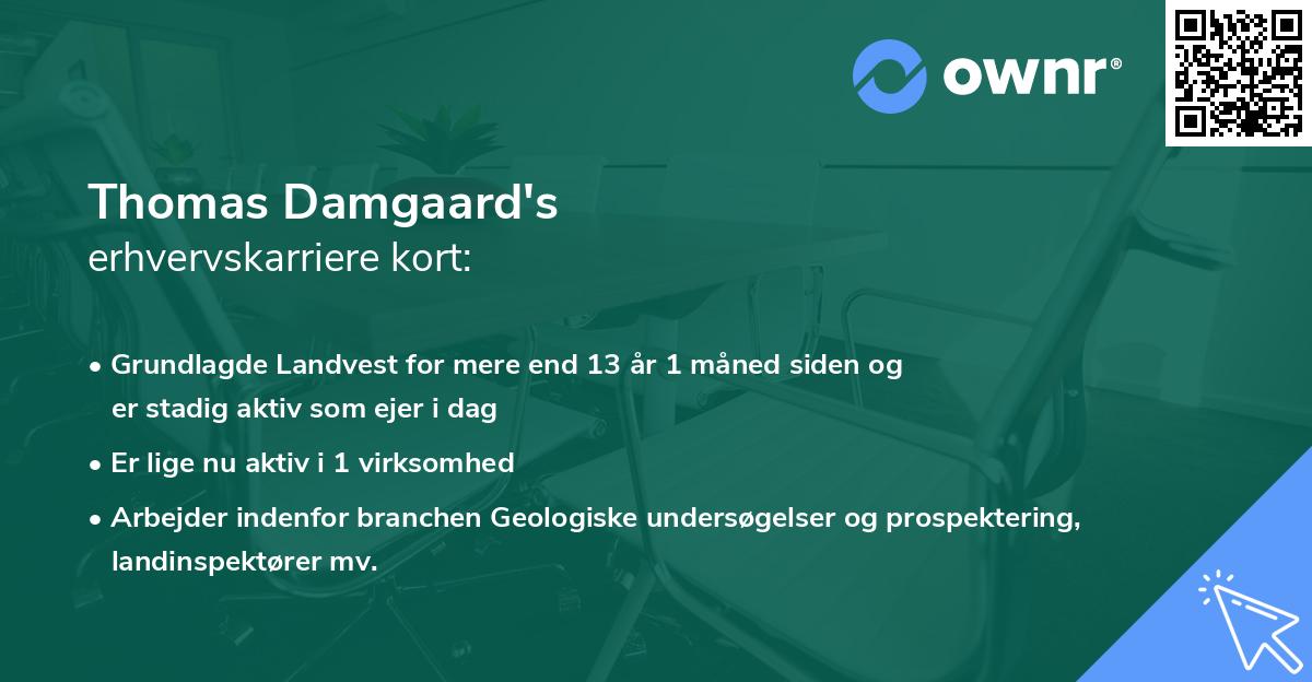 Thomas Damgaard's erhvervskarriere kort