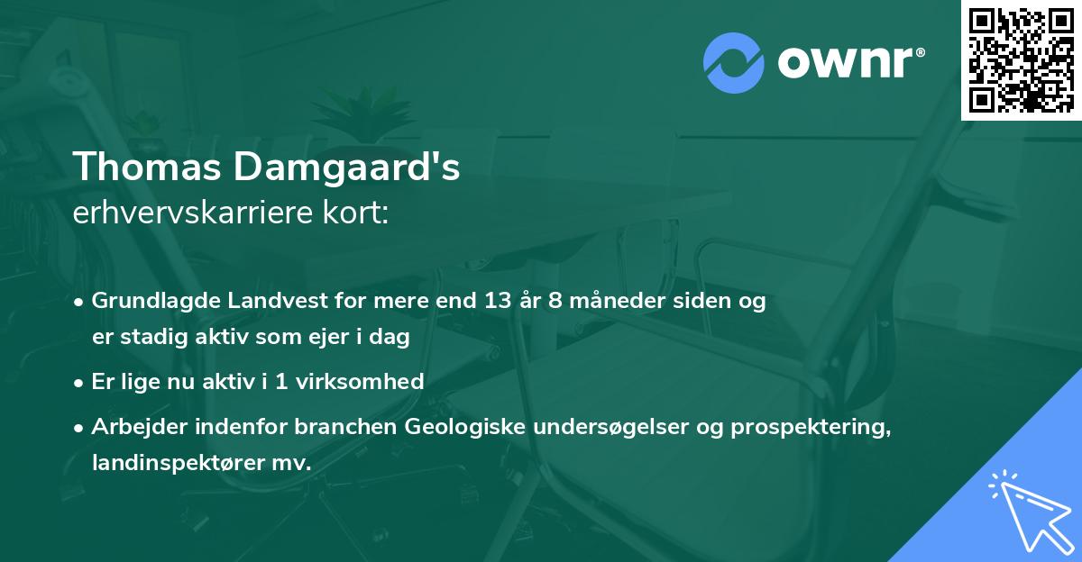 Thomas Damgaard's erhvervskarriere kort