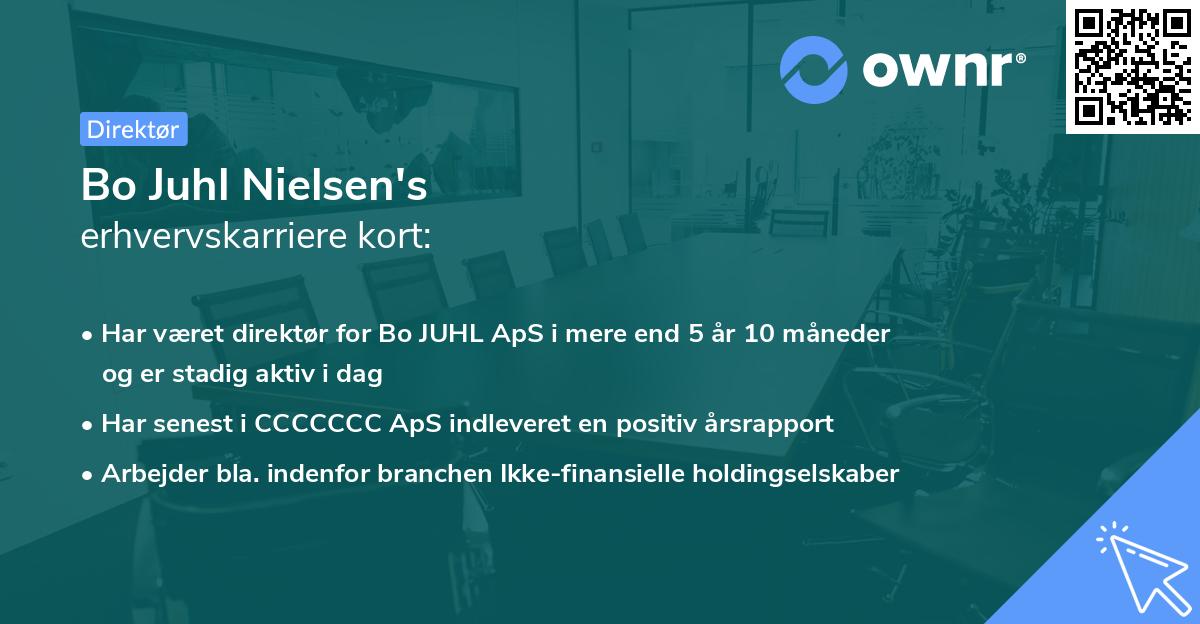 Bo Juhl Nielsen's erhvervskarriere kort