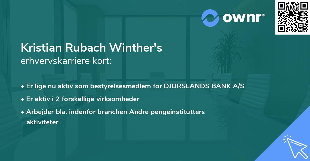 Kristian Rubach Winther's erhvervskarriere kort