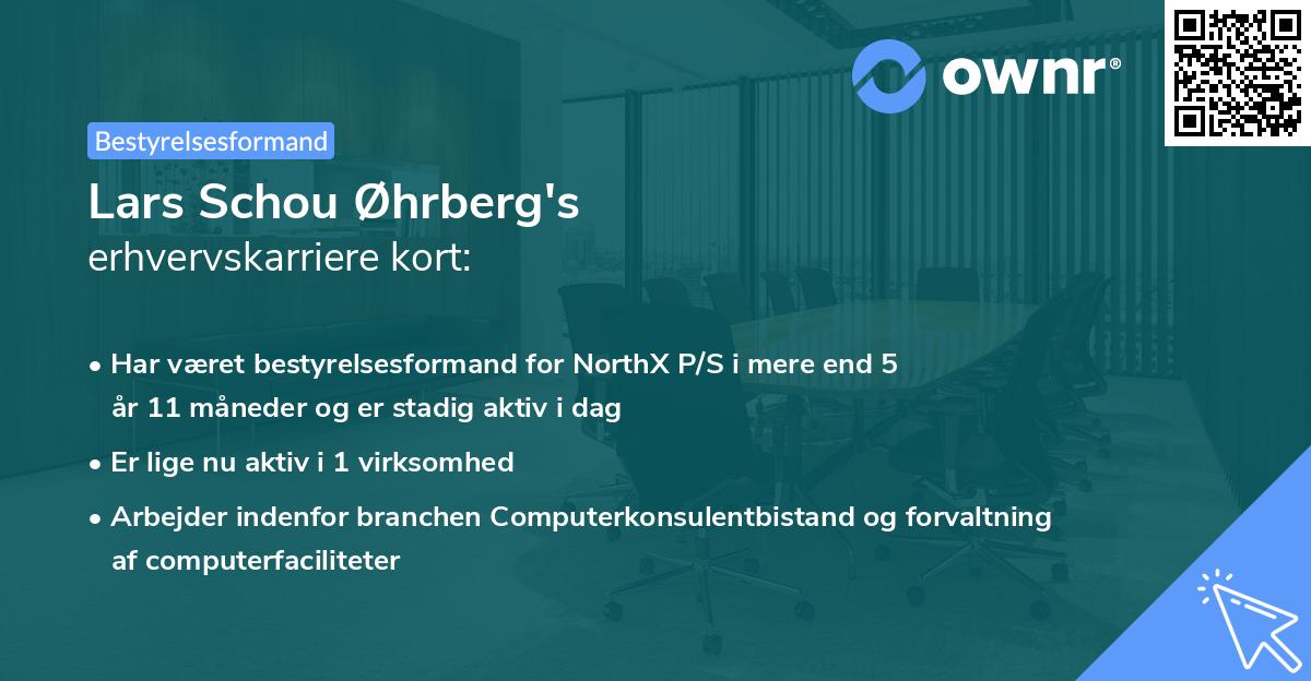 Lars Schou Øhrberg's erhvervskarriere kort