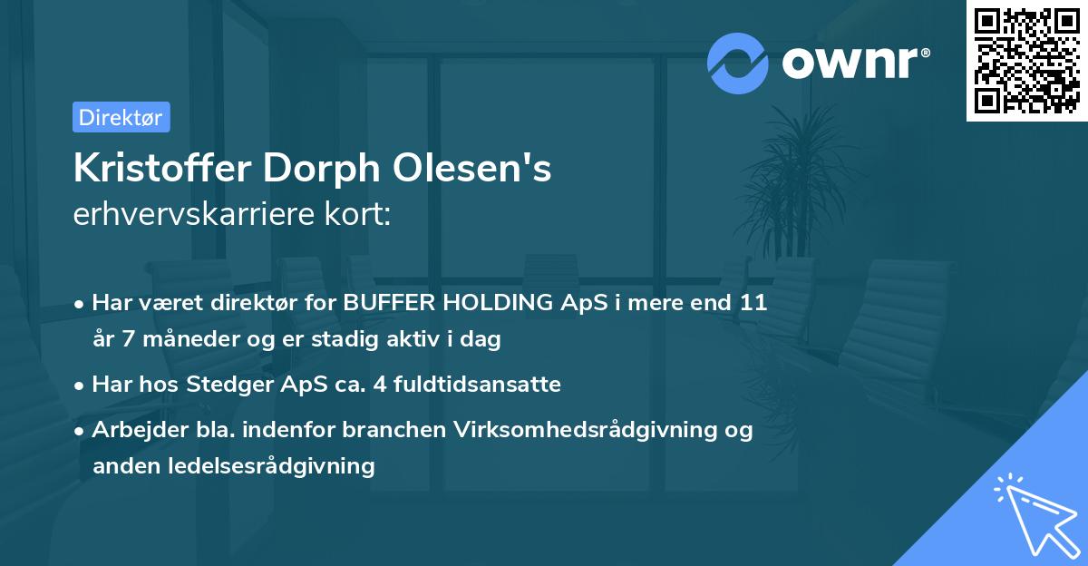 Kristoffer Dorph Olesen's erhvervskarriere kort