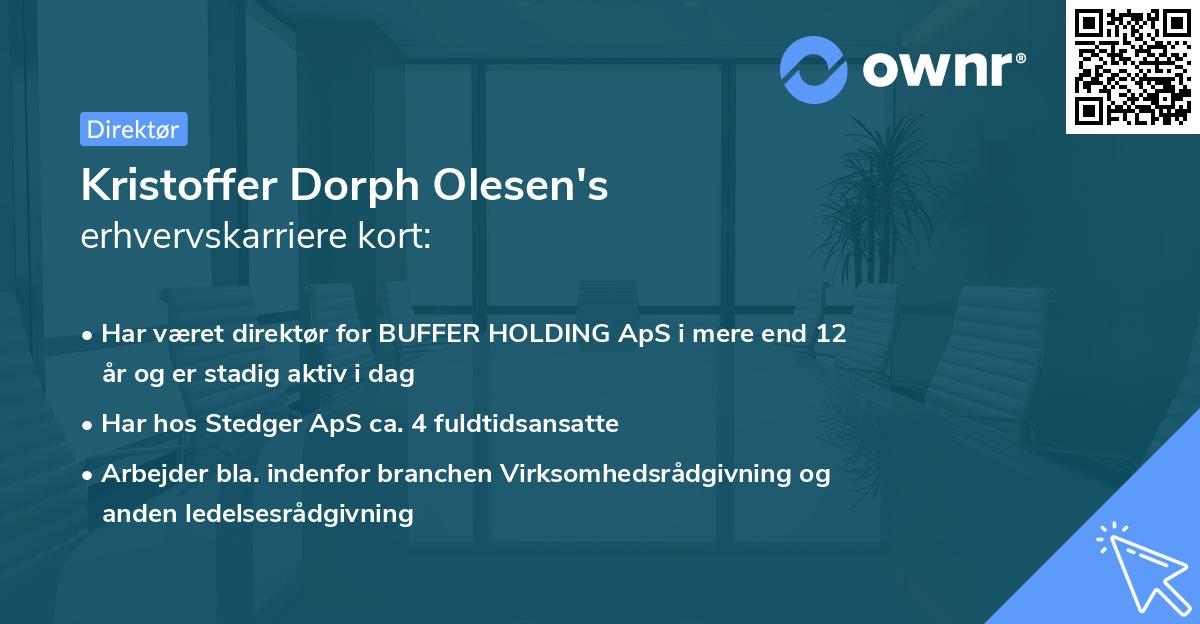 Kristoffer Dorph Olesen's erhvervskarriere kort