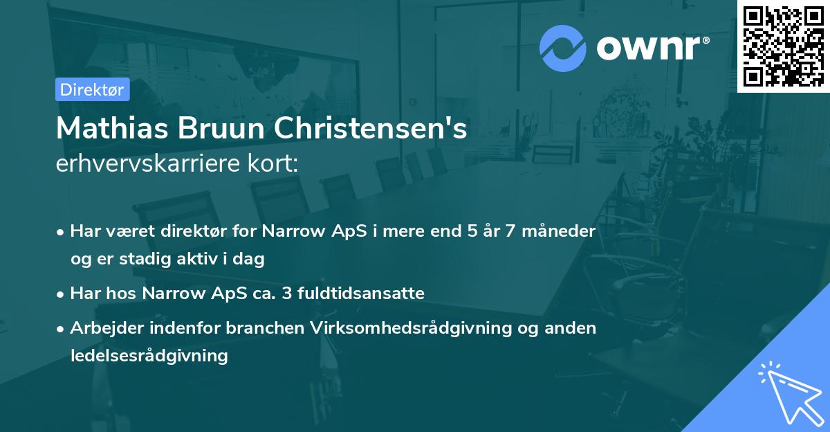 Mathias Bruun Christensen's erhvervskarriere kort