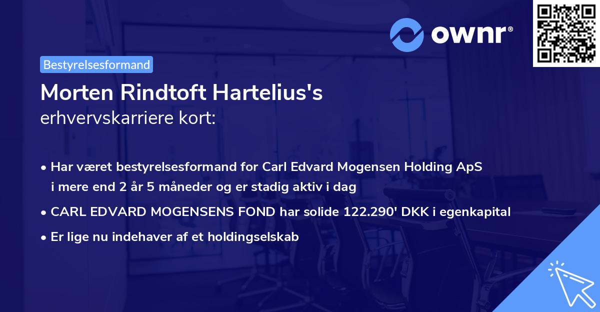 Morten Rindtoft Hartelius's erhvervskarriere kort