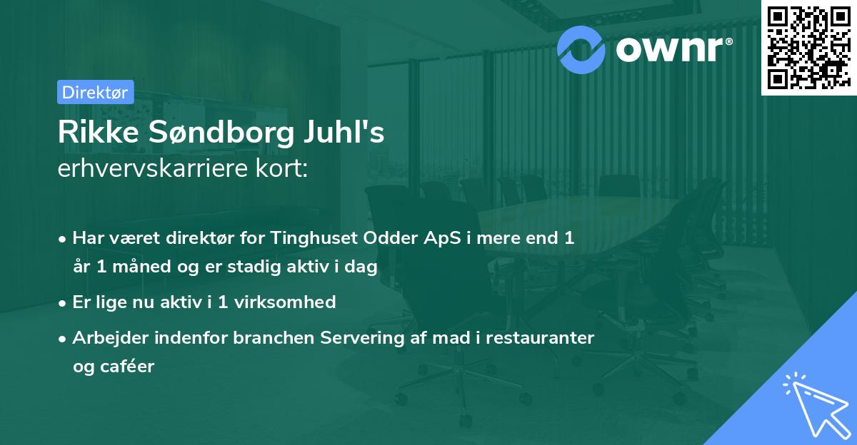 Rikke Søndborg Juhl's erhvervskarriere kort