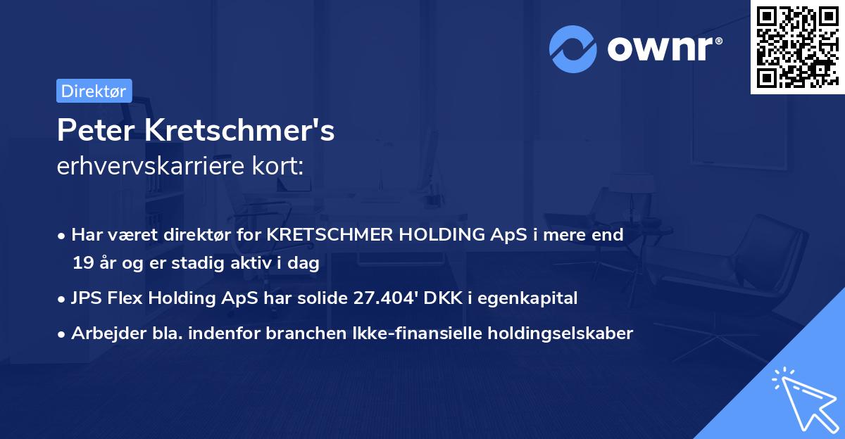 Peter Kretschmer's erhvervskarriere kort