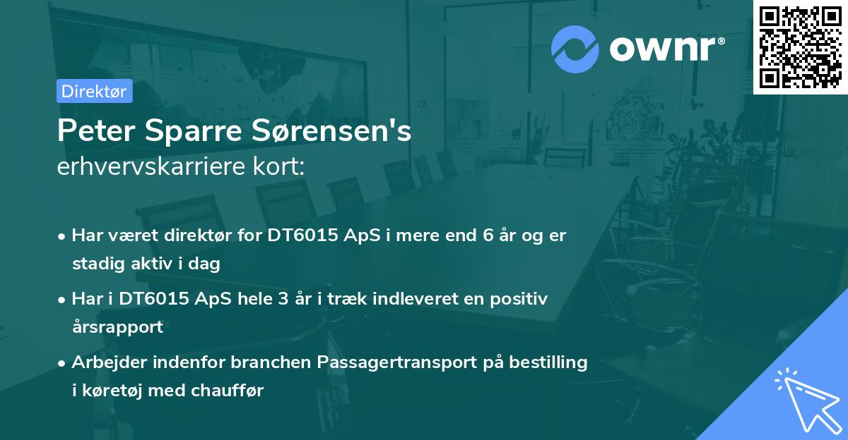 Peter Sparre Sørensen's erhvervskarriere kort