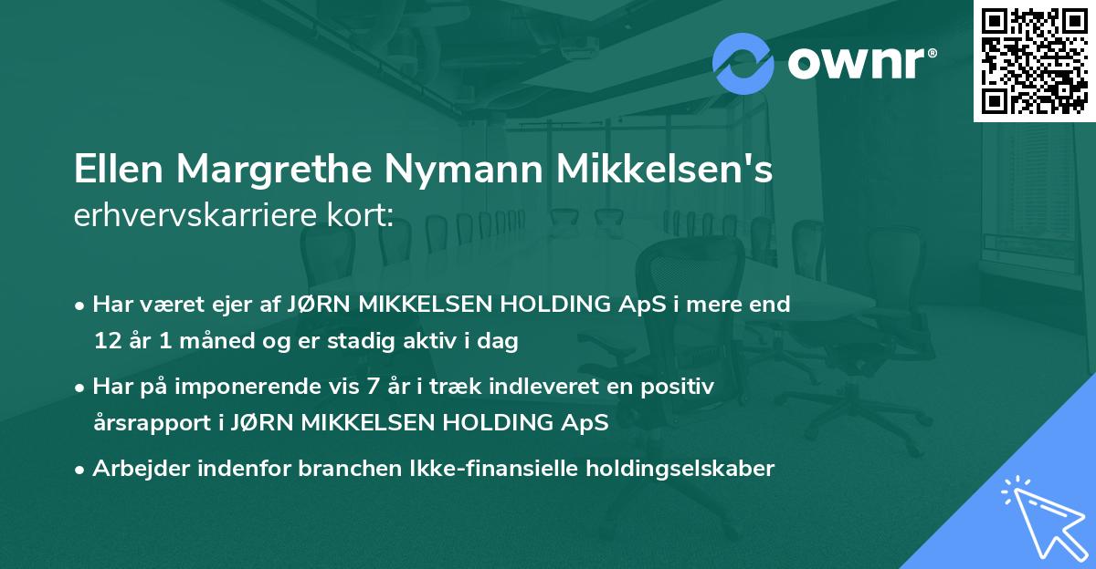Ellen Margrethe Nymann Mikkelsen's erhvervskarriere kort