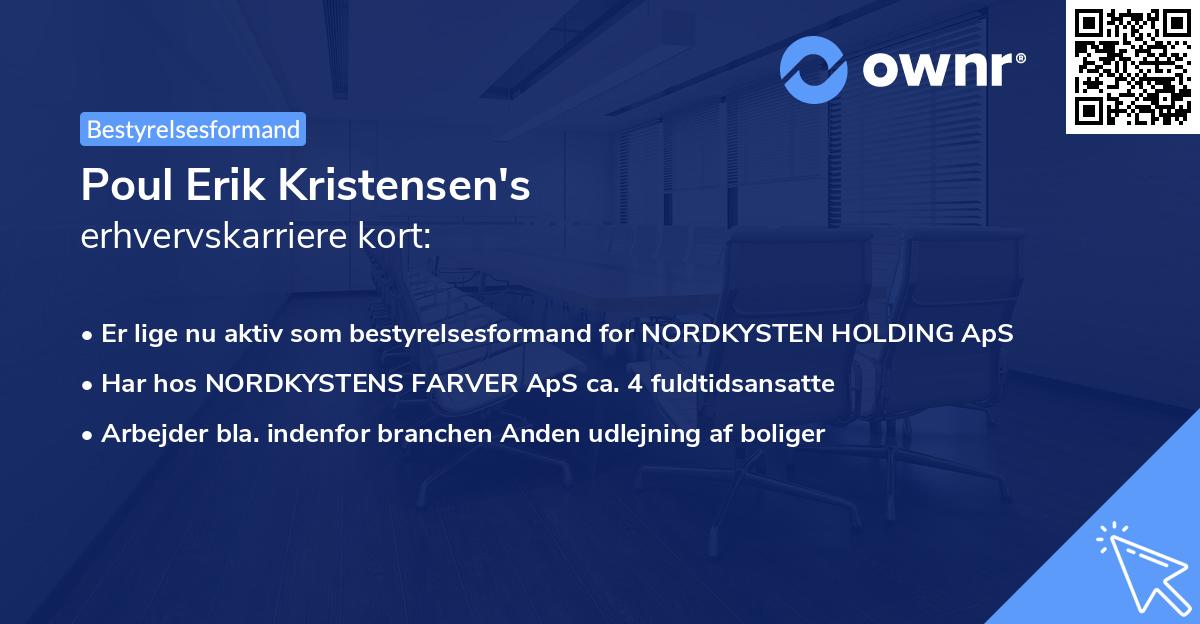 Poul Erik Kristensen's erhvervskarriere kort