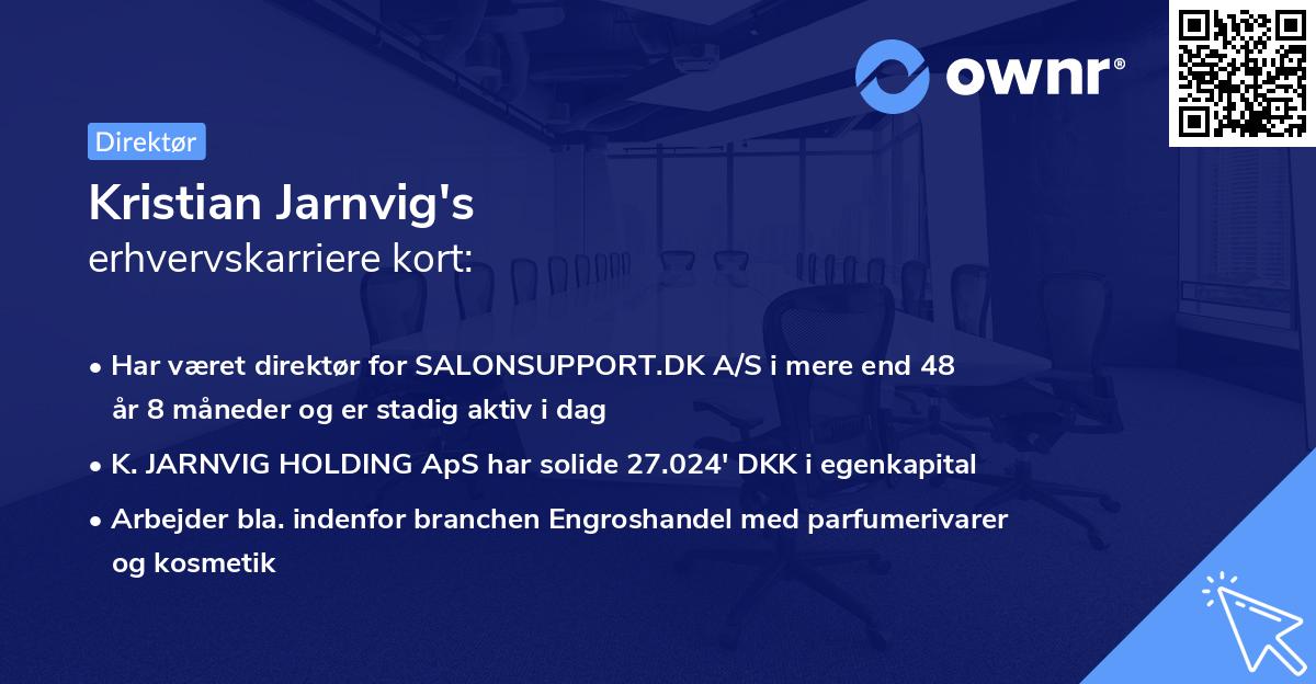 Kristian Jarnvig's erhvervskarriere kort