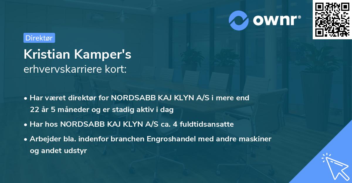 Kristian Kamper's erhvervskarriere kort