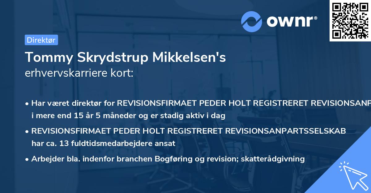 Tommy Skrydstrup Mikkelsen's erhvervskarriere kort