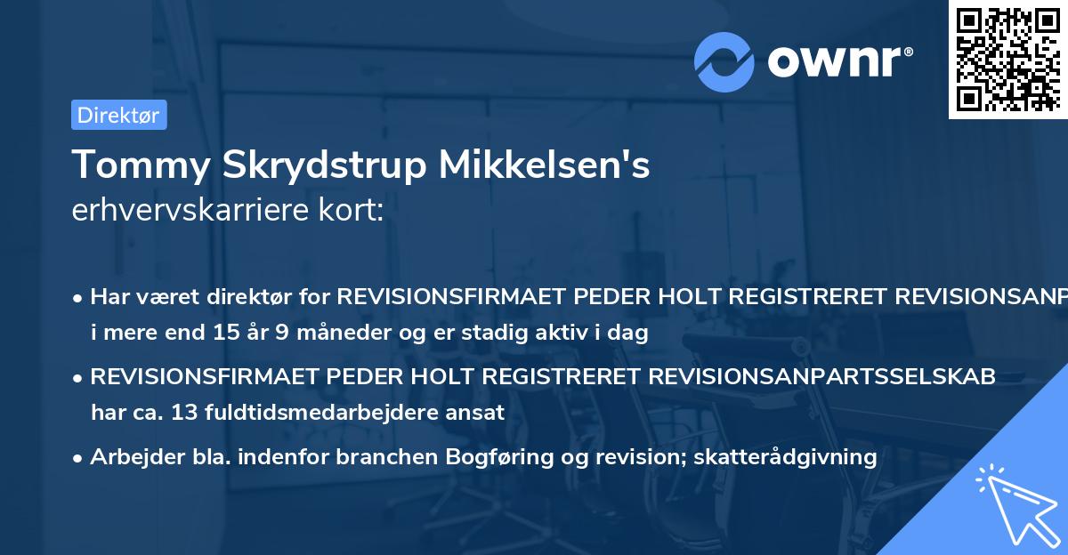 Tommy Skrydstrup Mikkelsen's erhvervskarriere kort