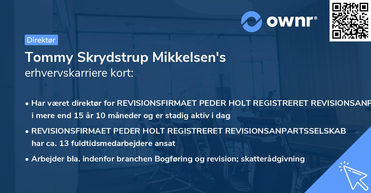 Tommy Skrydstrup Mikkelsen's erhvervskarriere kort