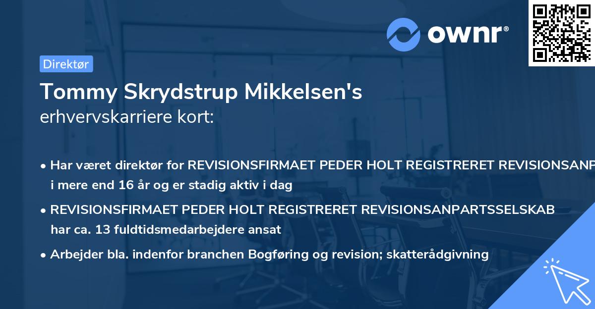 Tommy Skrydstrup Mikkelsen's erhvervskarriere kort