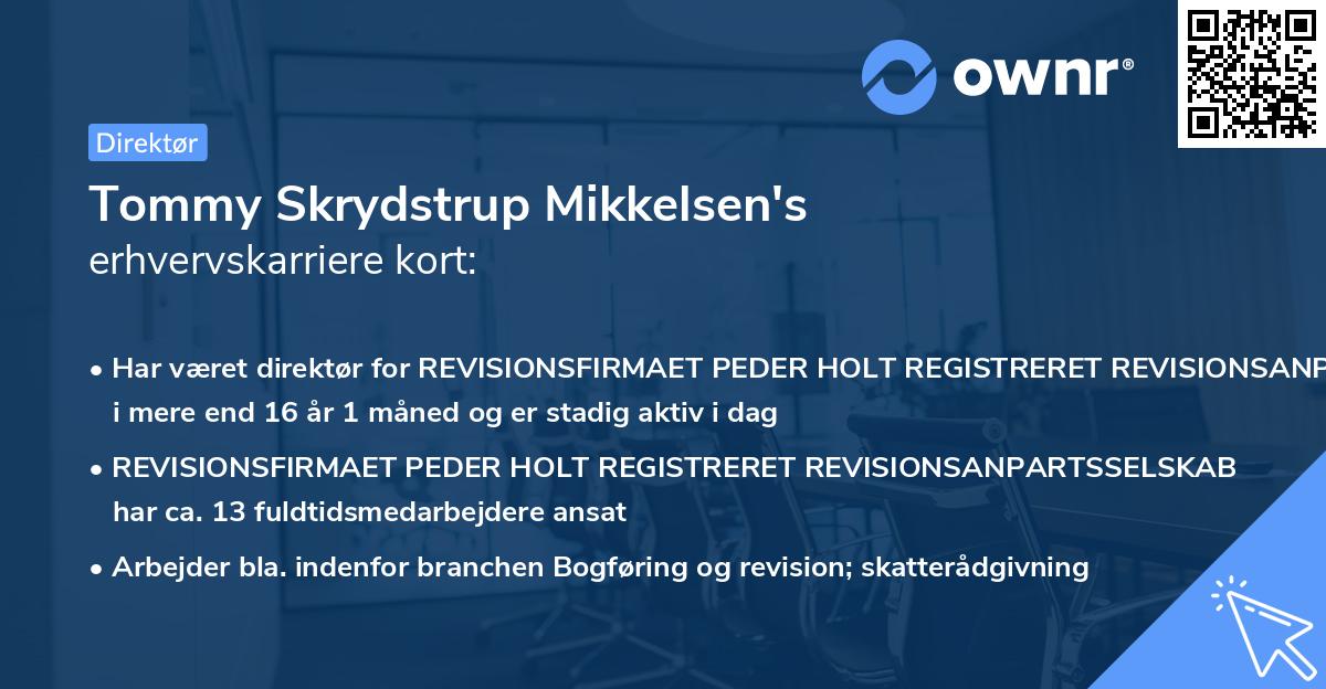 Tommy Skrydstrup Mikkelsen's erhvervskarriere kort