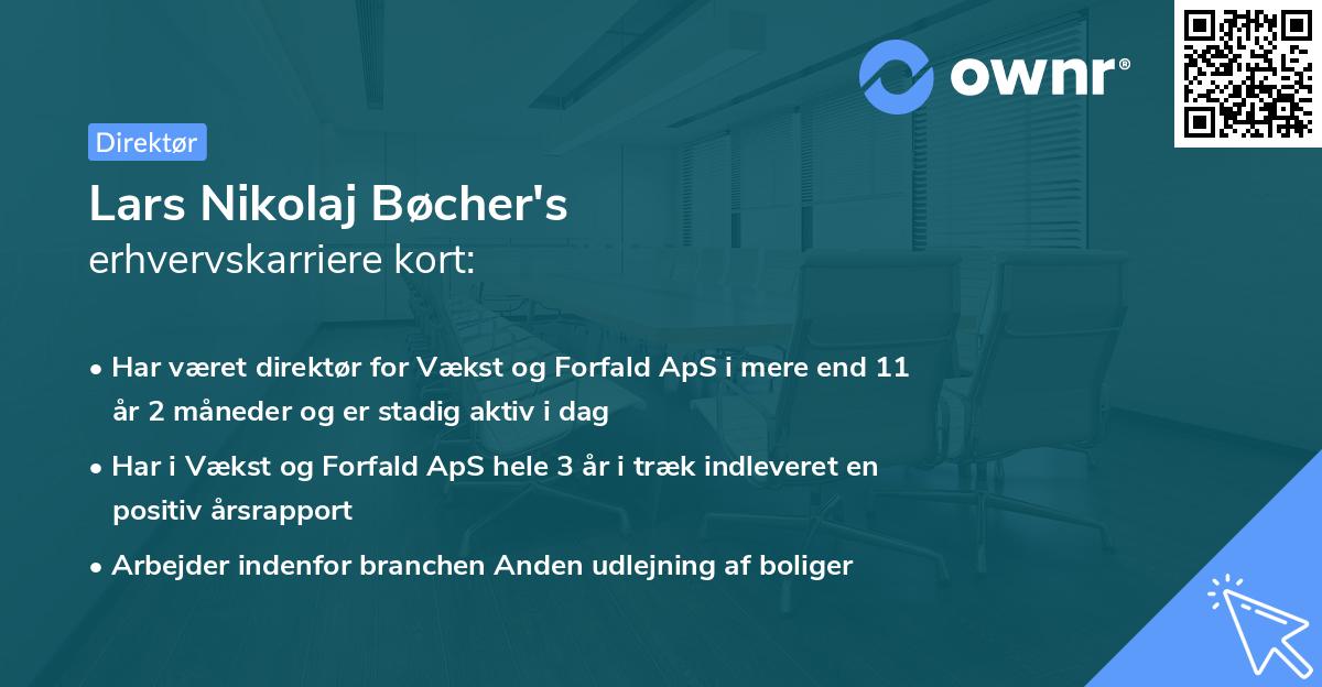 Lars Nikolaj Bøcher's erhvervskarriere kort
