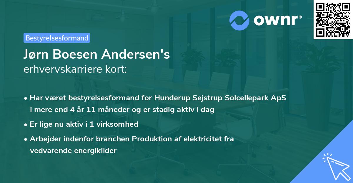 Jørn Boesen Andersen's erhvervskarriere kort