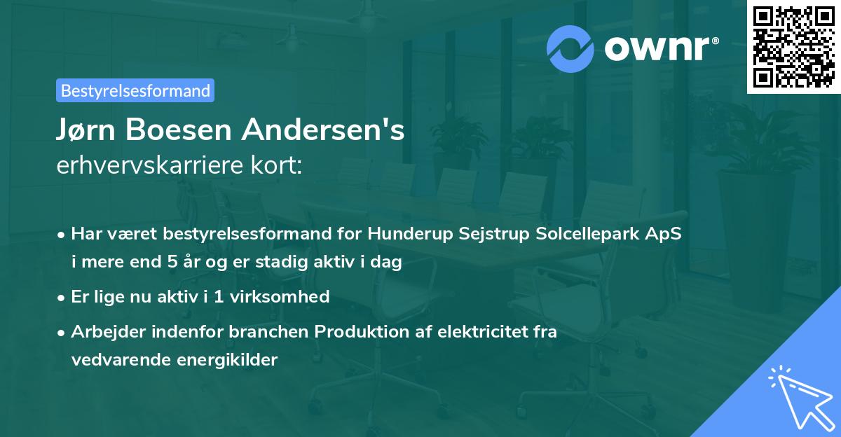 Jørn Boesen Andersen's erhvervskarriere kort