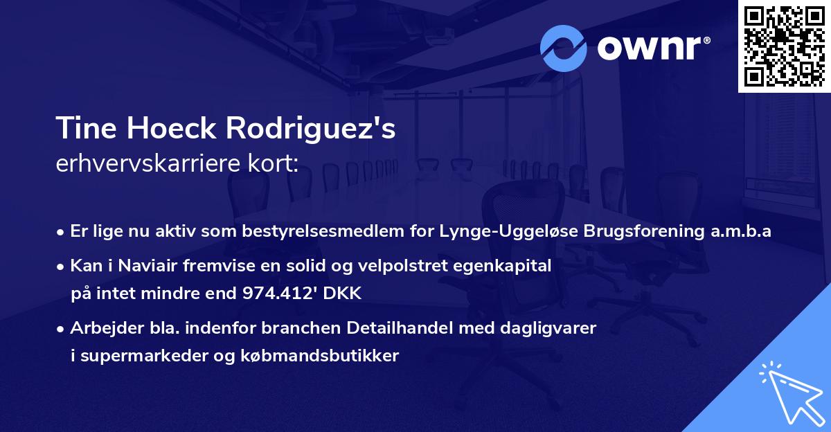Tine Hoeck Rodriguez's erhvervskarriere kort