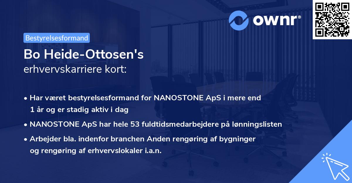 Bo Heide-Ottosen's erhvervskarriere kort