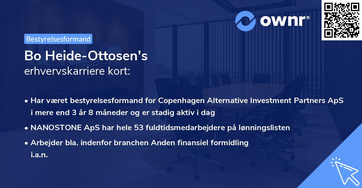 Bo Heide-Ottosen's erhvervskarriere kort