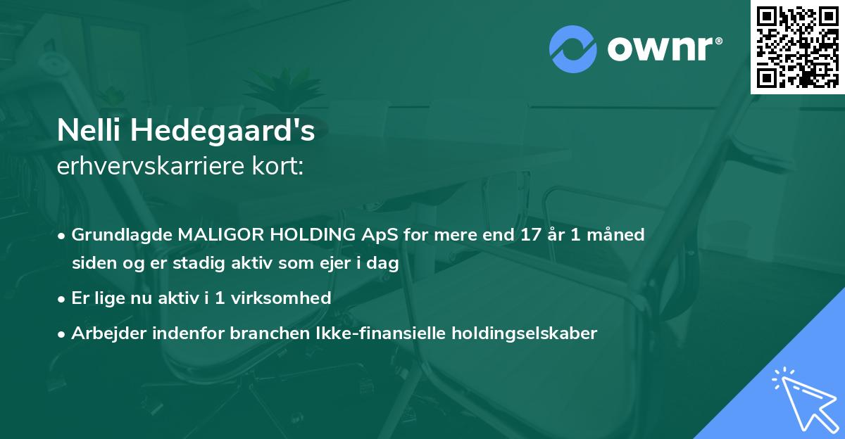 Nelli Hedegaard's erhvervskarriere kort