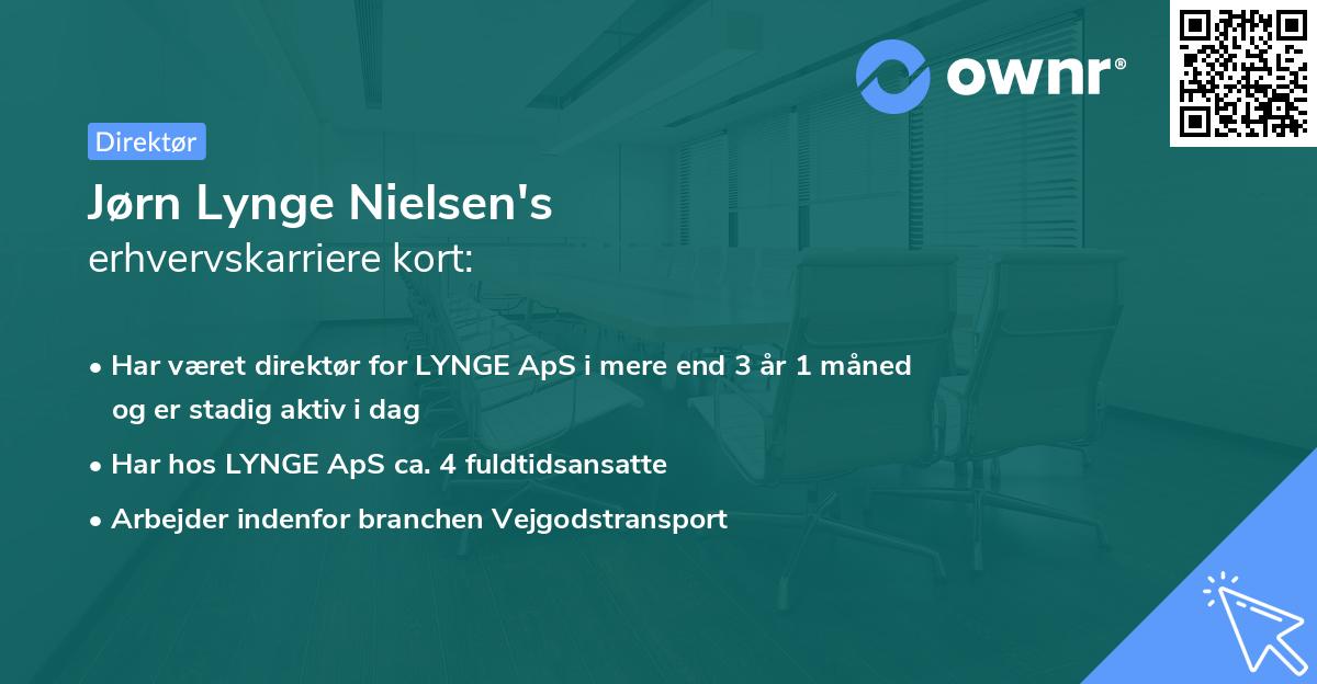 Jørn Lynge Nielsen's erhvervskarriere kort