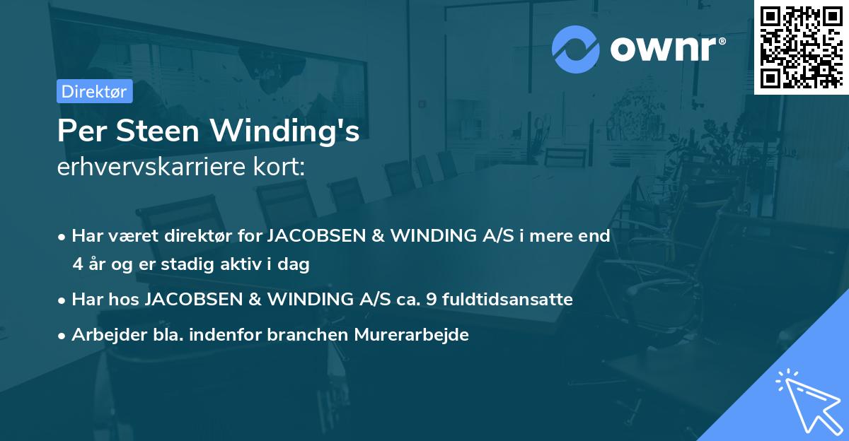 Per Steen Winding's erhvervskarriere kort
