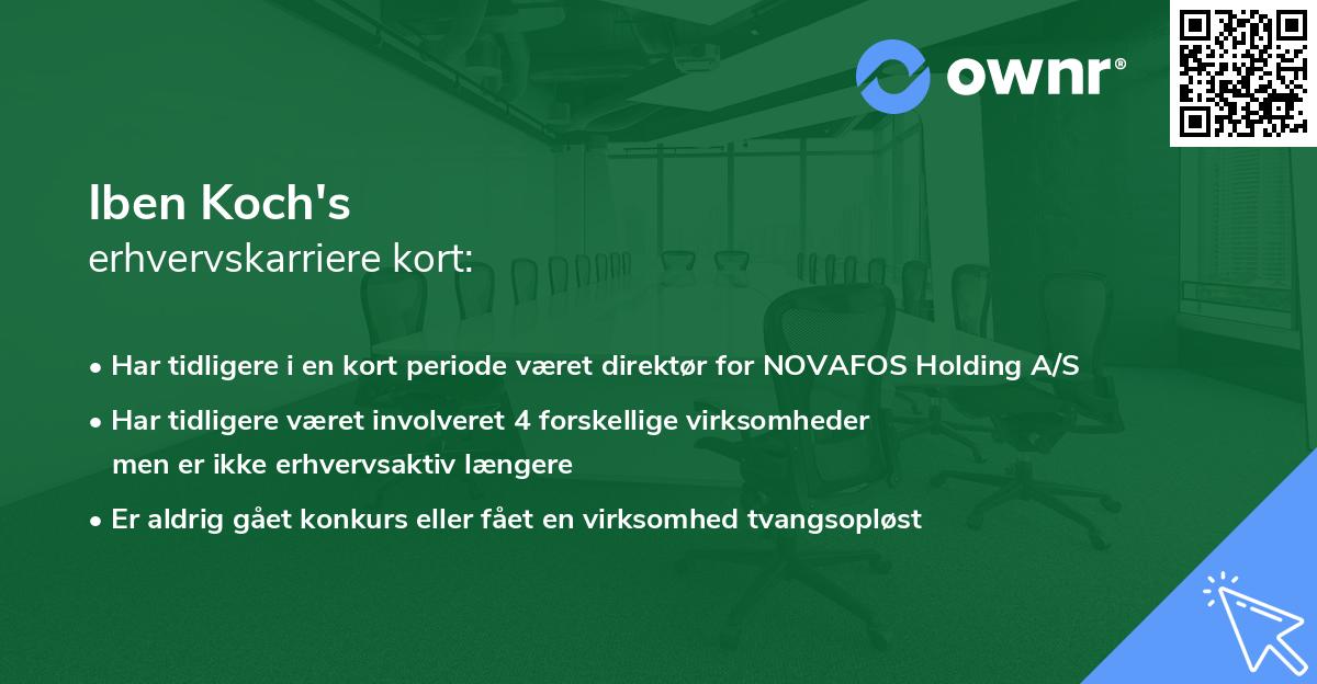 Iben Koch's erhvervskarriere kort