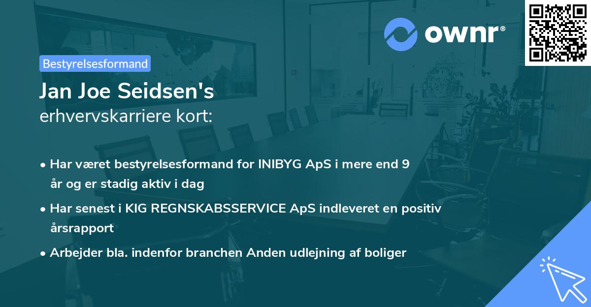 Jan Joe Seidsen's erhvervskarriere kort