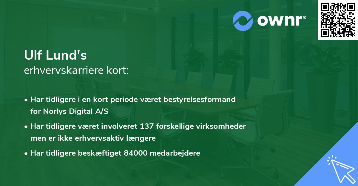 Ulf Lund's erhvervskarriere kort