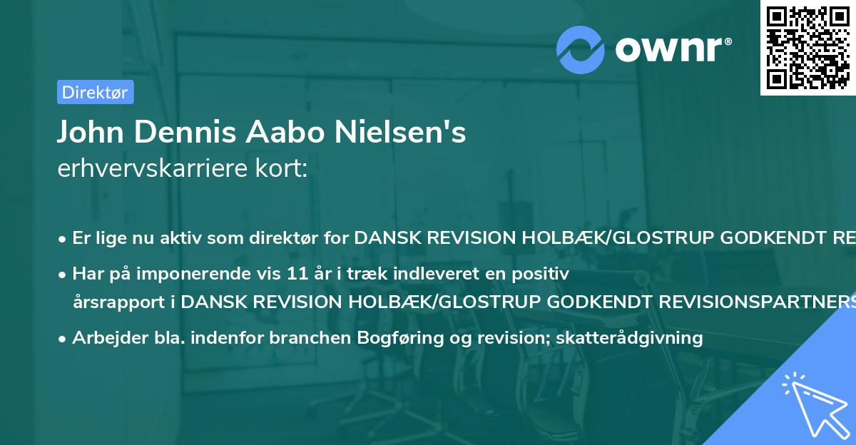 John Dennis Aabo Nielsen's erhvervskarriere kort