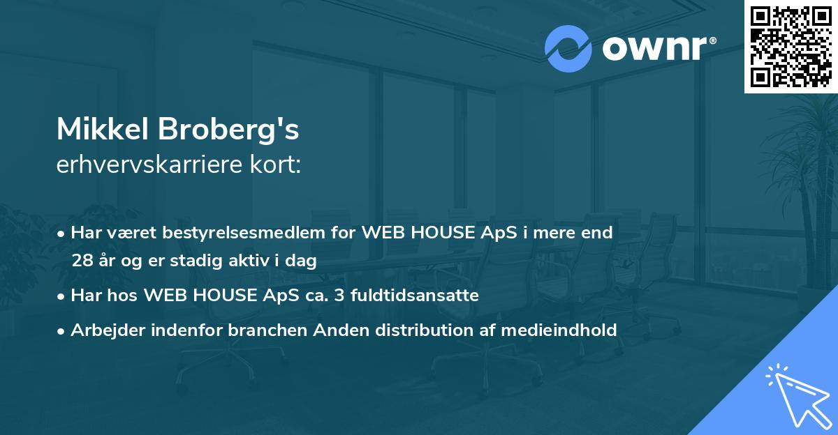 Mikkel Broberg's erhvervskarriere kort