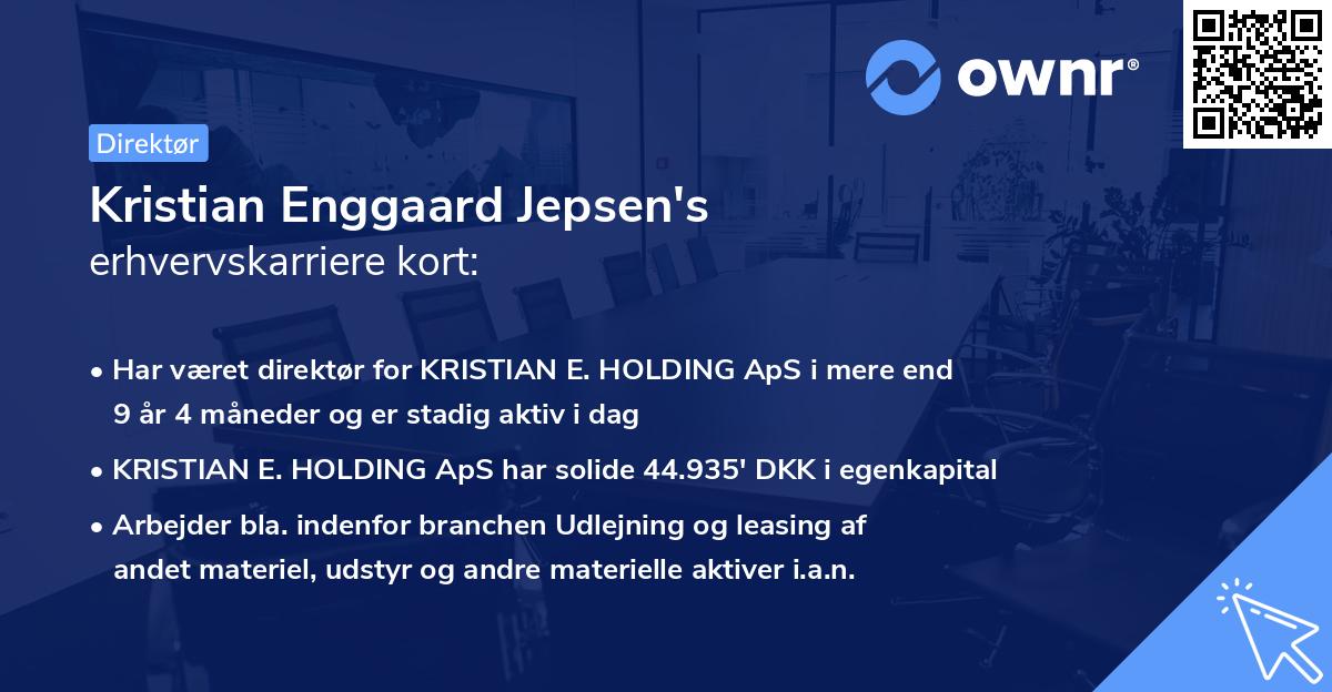 Kristian Enggaard Jepsen's erhvervskarriere kort
