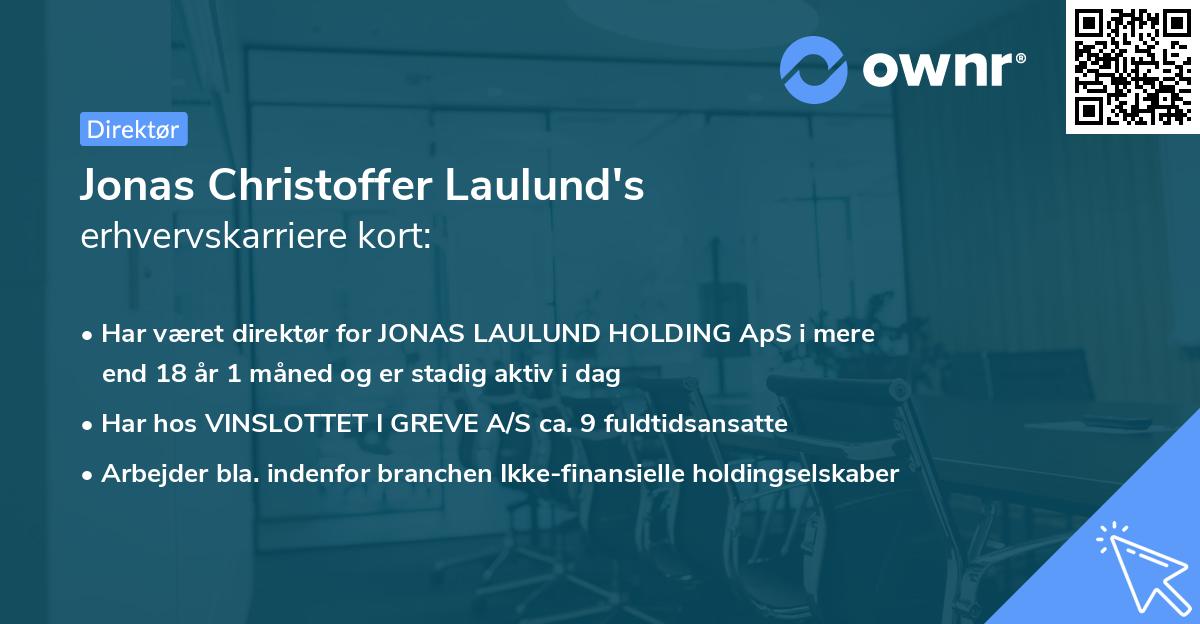Jonas Christoffer Laulund's erhvervskarriere kort