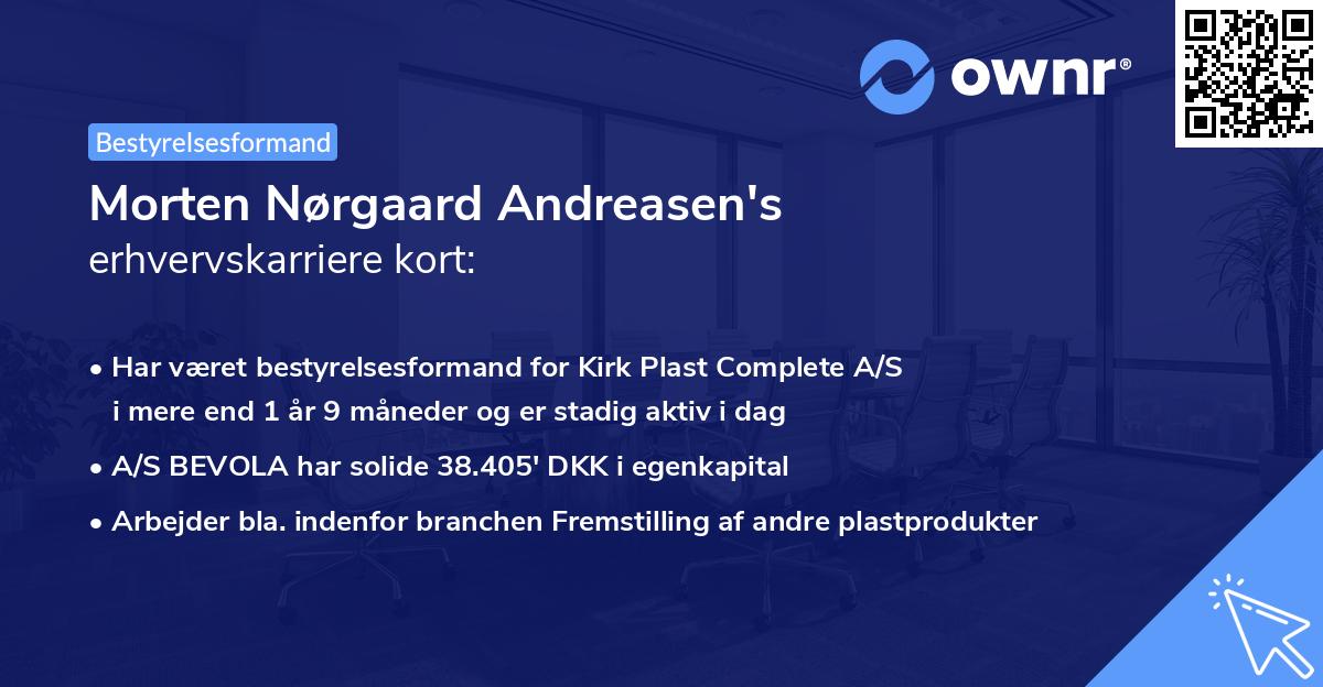 Morten Nørgaard Andreasen's erhvervskarriere kort