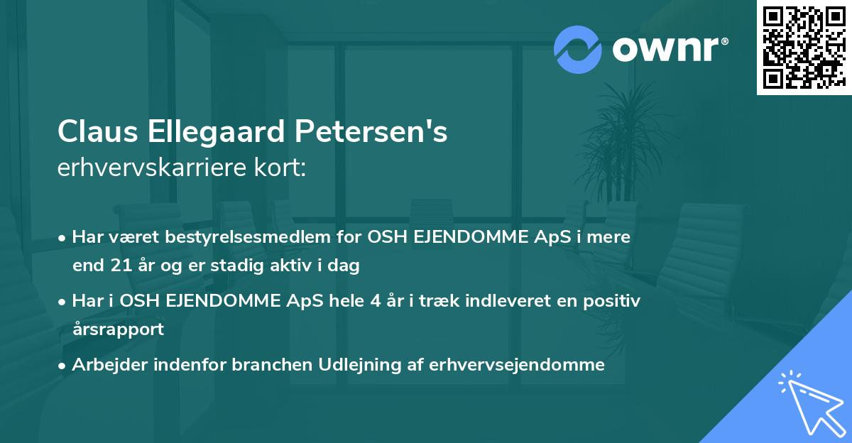 Claus Ellegaard Petersen's erhvervskarriere kort