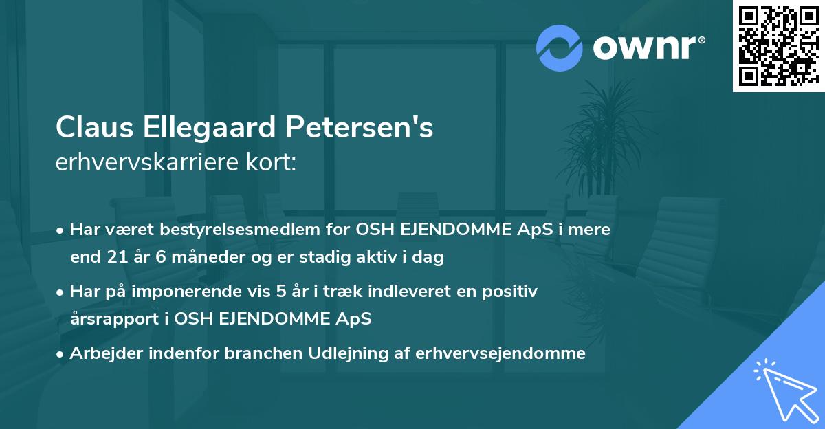 Claus Ellegaard Petersen's erhvervskarriere kort