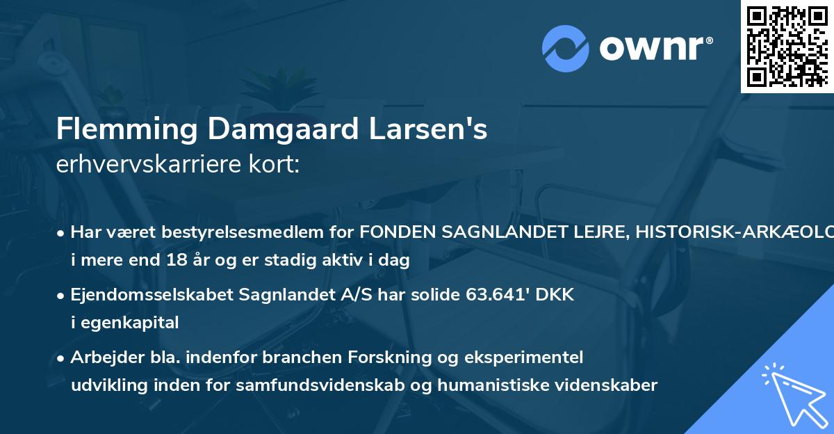 Flemming Damgaard Larsen's erhvervskarriere kort