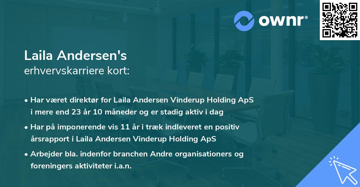Laila Andersen's erhvervskarriere kort