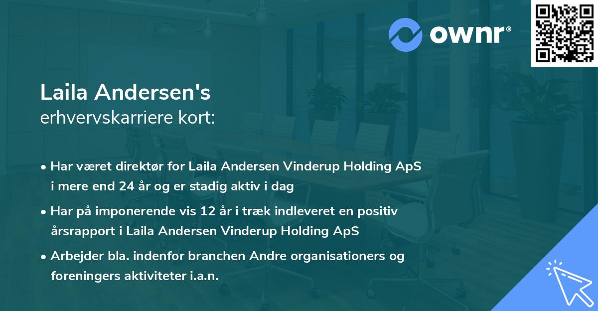 Laila Andersen's erhvervskarriere kort