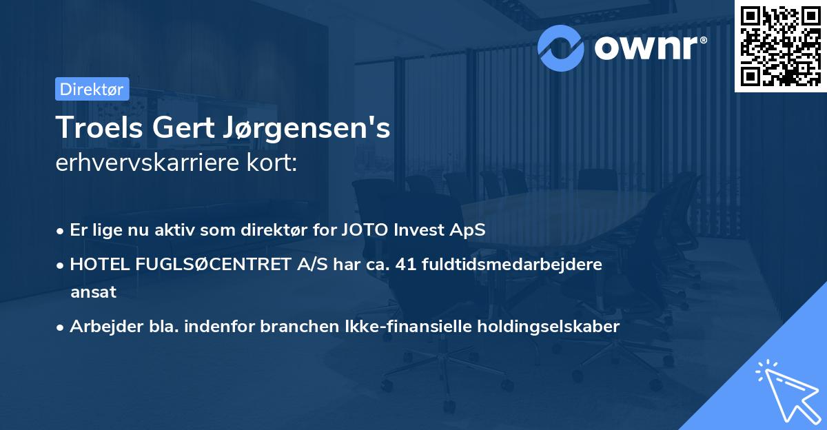 Troels Gert Jørgensen's erhvervskarriere kort