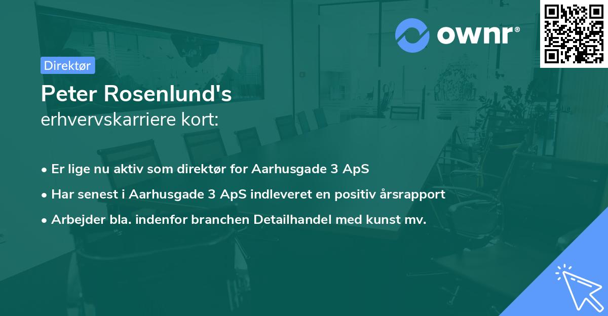 Peter Rosenlund's erhvervskarriere kort
