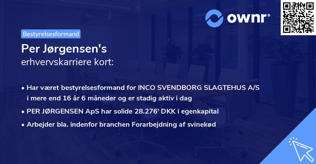 Per Jørgensen's erhvervskarriere kort