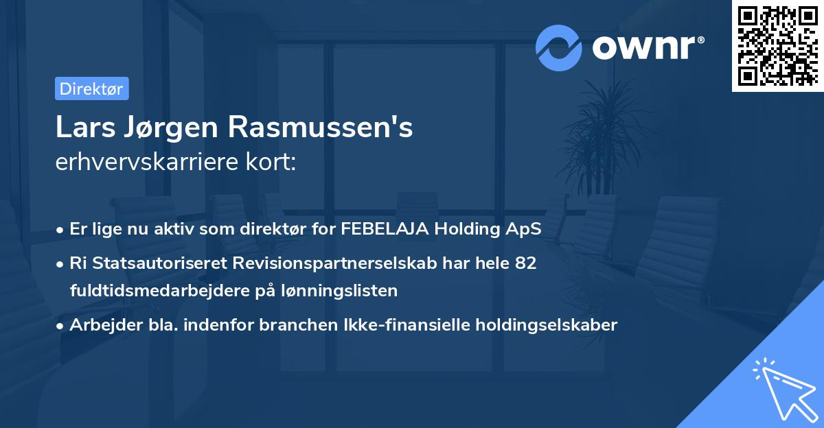 Lars Jørgen Rasmussen's erhvervskarriere kort