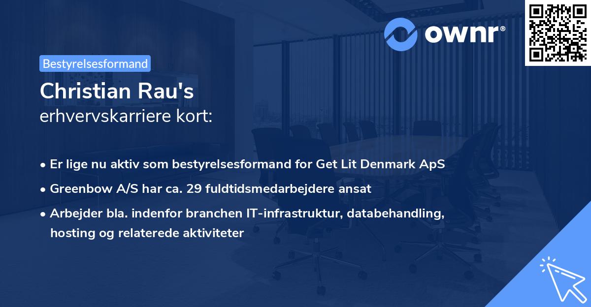 Christian Rau's erhvervskarriere kort