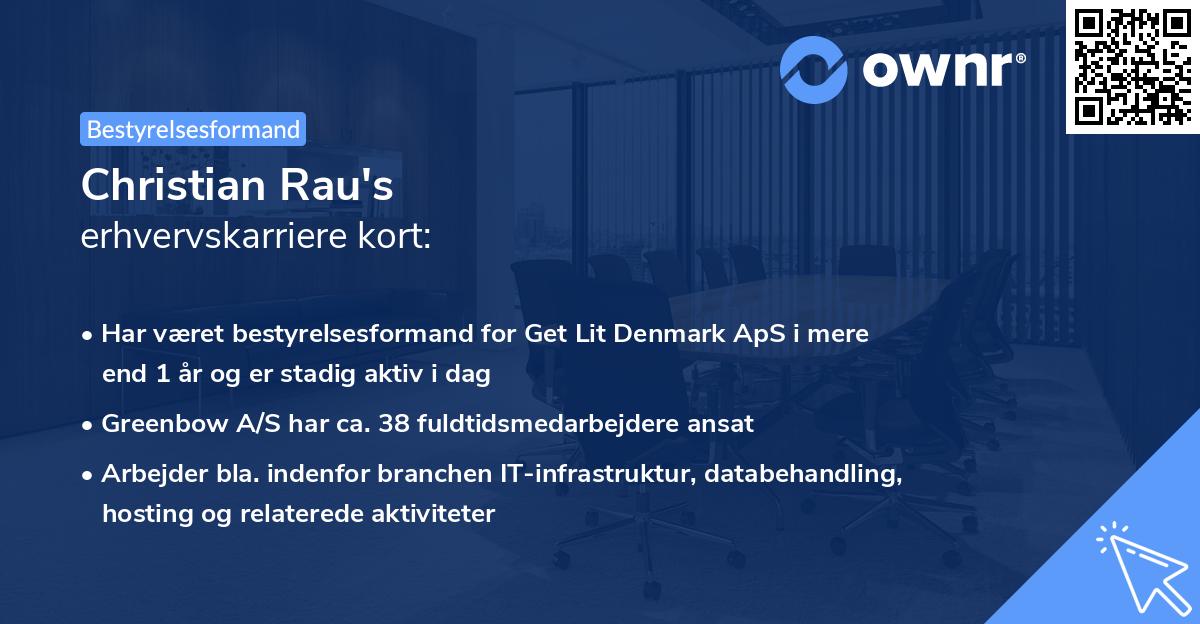 Christian Rau's erhvervskarriere kort